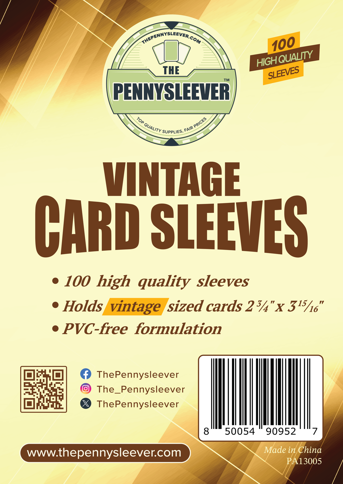 Vintage Card Sleeves (100 count)
