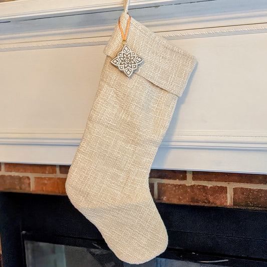 Hand Carved Star Wooden Block Ornament
