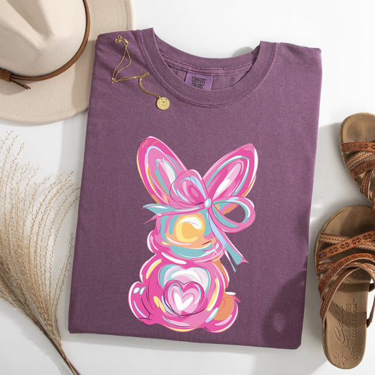 Painted Pastel Bunny, Easter, Bunny, Jesus, Rabbit, Holiday Tshirt Comfort Colors T-Shirt