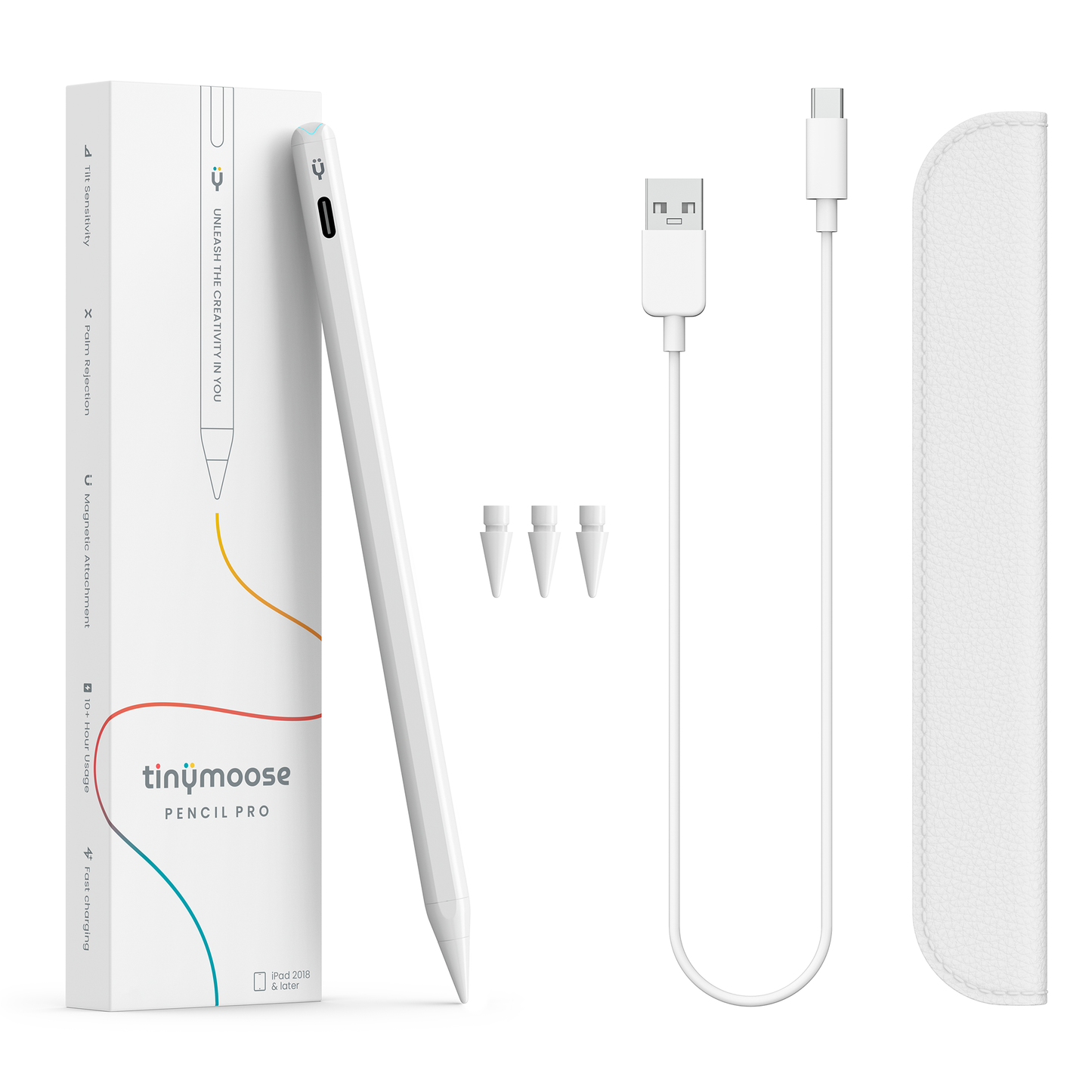 Pencil Pro - With USB-C Charging | Pearl White