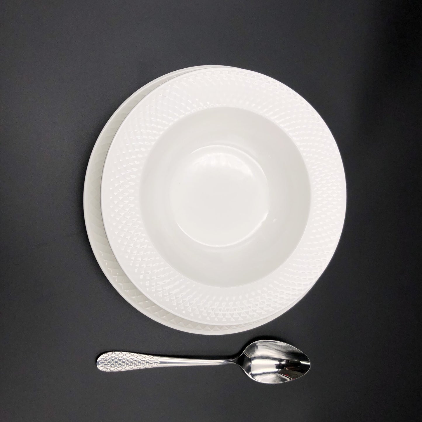 Fine Julia Porcelain Deep Plate Dinnerware Set For 6 Including 10" | Dinnerware | Kitchen + Metal