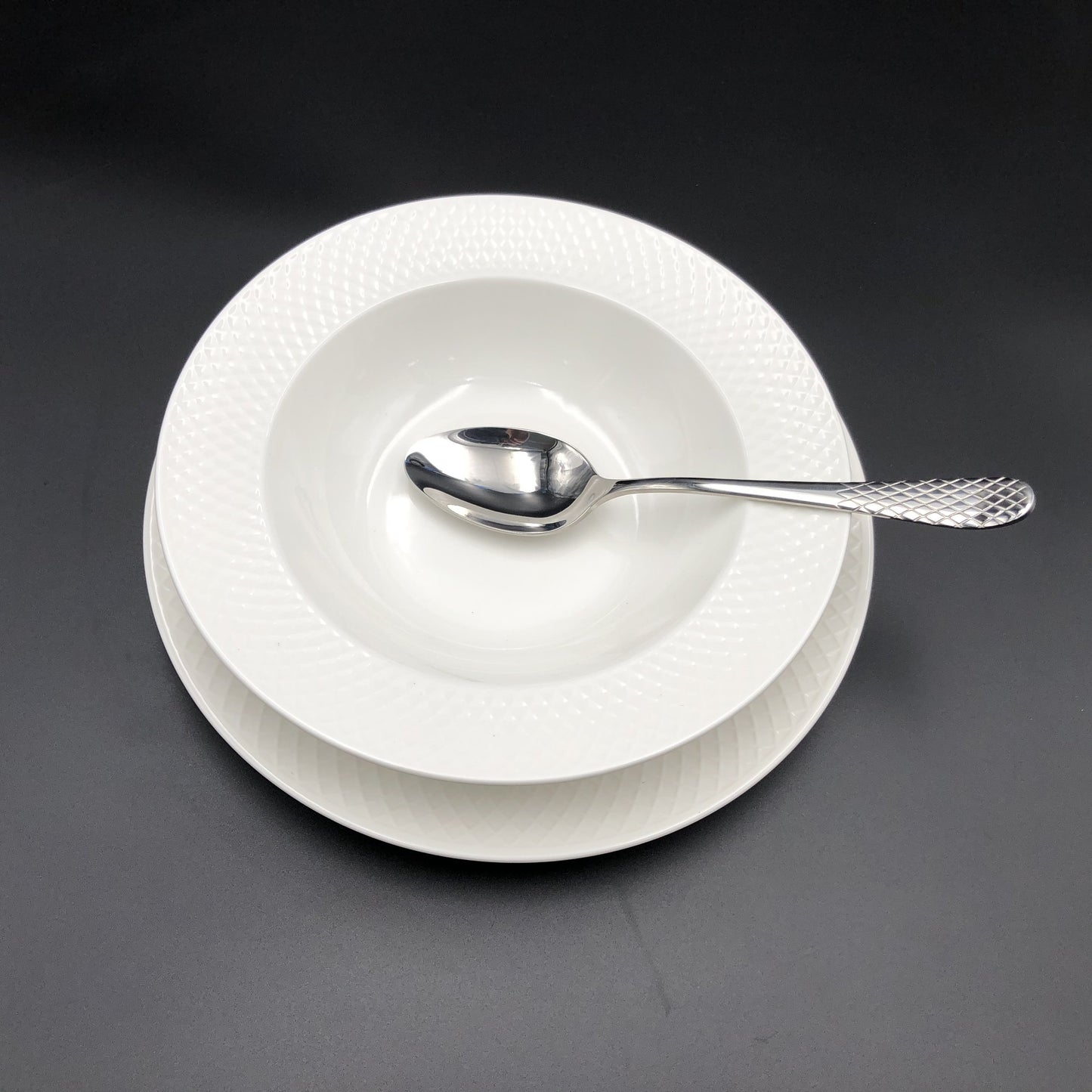 Fine Julia Porcelain Deep Plate Dinnerware Set For 6 Including 10" | Dinnerware | Kitchen + Metal