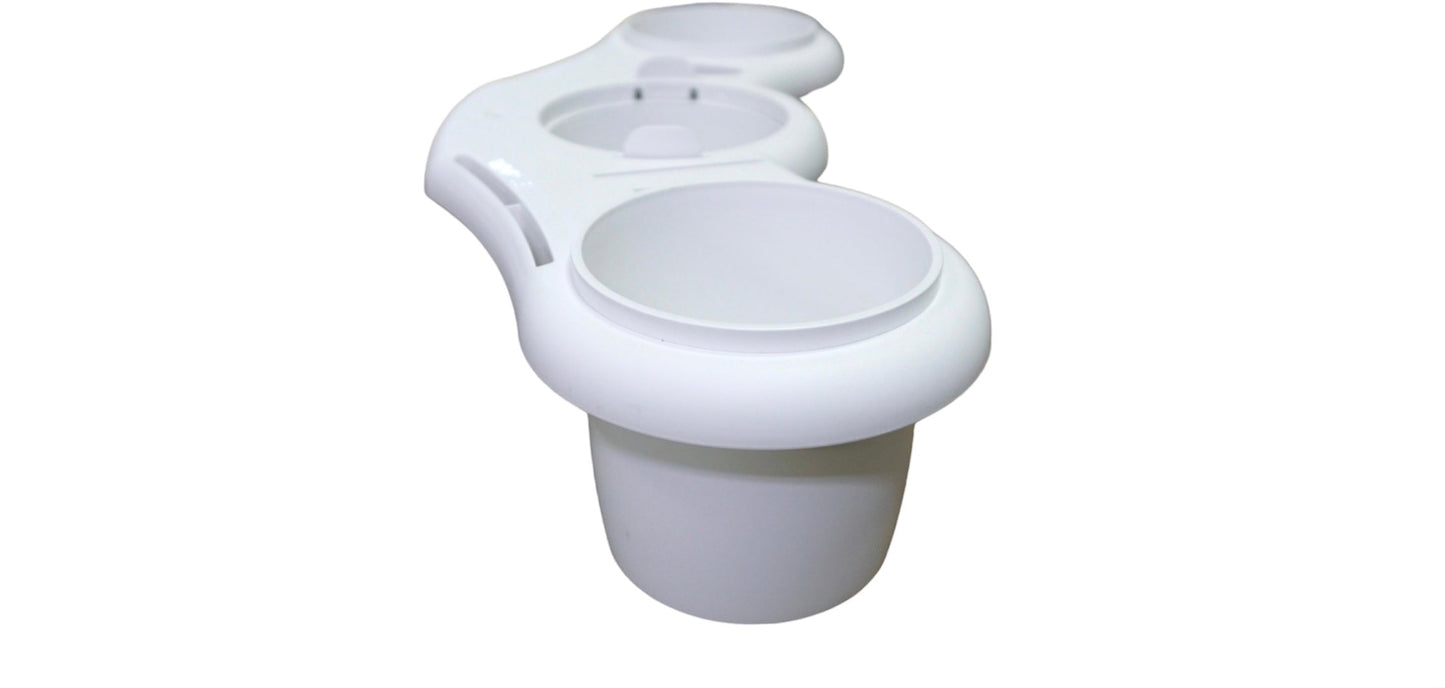 E-Sea Caddy Pro- Multi Cup Suction Mounted Drink Holder-White