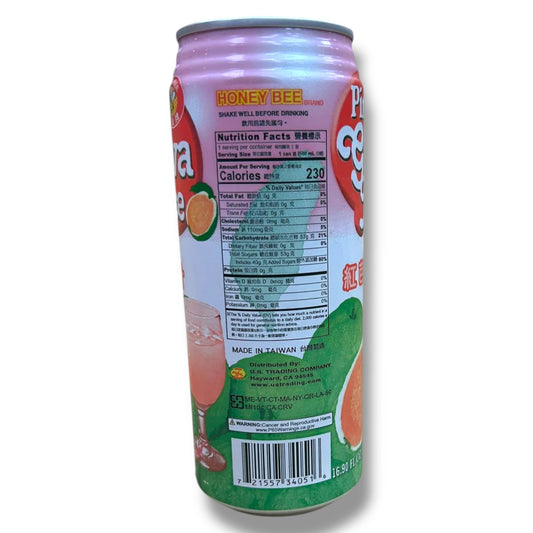 Honey Bee Pink Guava Juice With Pulp - Refreshing Tropical Beverage, Naturally Sweetened