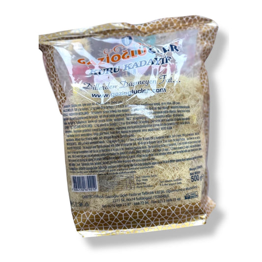 Gazioglo Kuru Kadaif 500Gr - Premium Kunafe Dough for Authentic Dessert Creations
