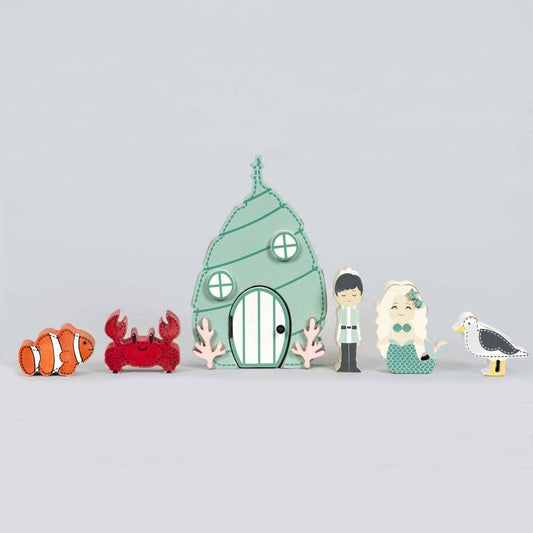 Preschool Wooden Storybook Set – Mermaid Theme (Ages 3+)