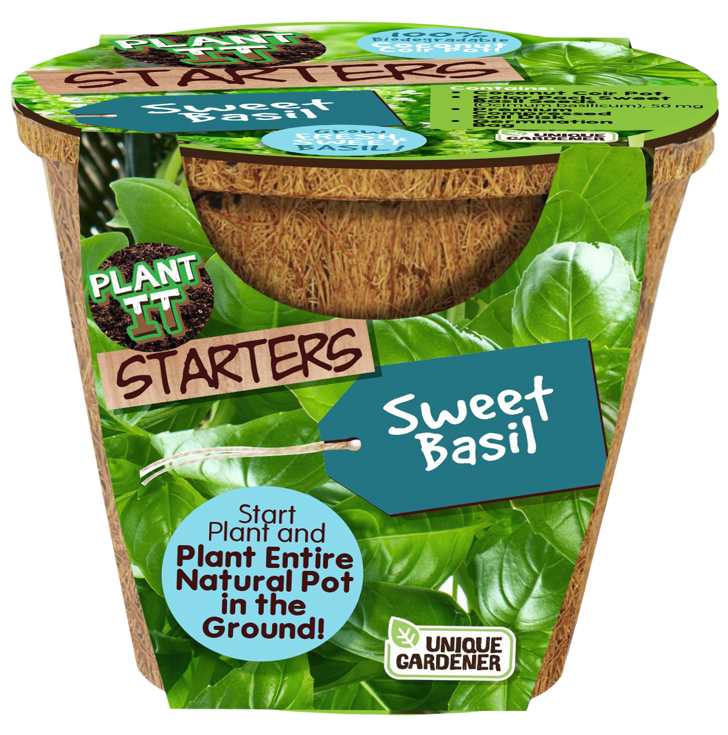 Sweet Basil Plant-It-Starters - Multipack of 4