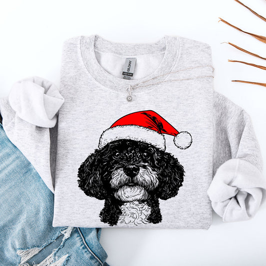 Portuguese Water Dog, Santa, Dog, Christmas, Dog Lover, Pet Sweatshirt