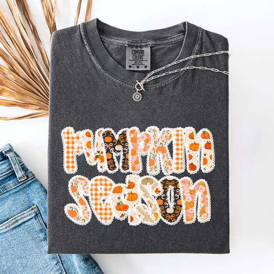 Pumpkin Season, Pattern, Classic Autumn, Fall, Comfort Colors T-Shirt