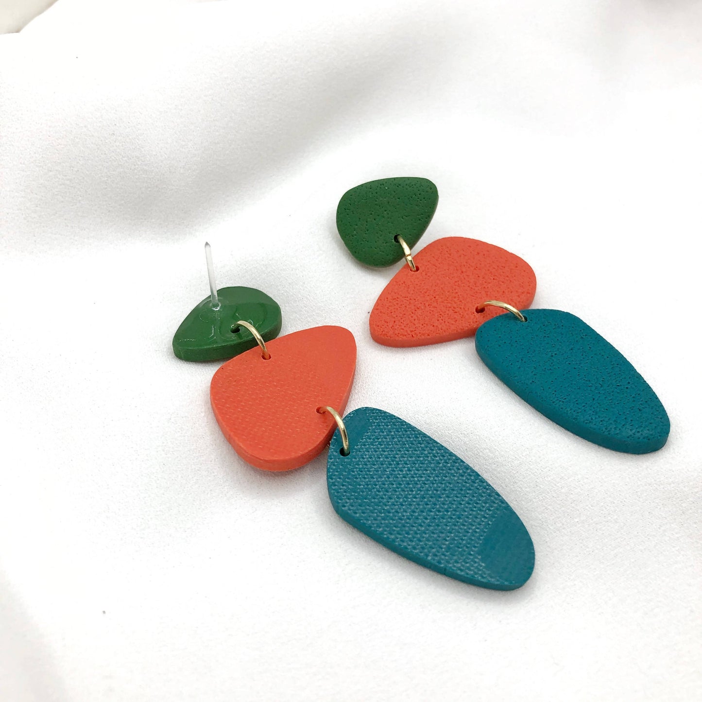 Autumn Trio Handmade Polymer Clay Earrings - Stylish Anti Allergic | Gift Shop & Gift Wrapping | Kitchen + Metal