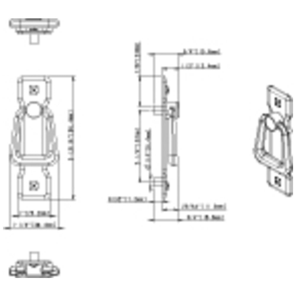 2-1/4" Center-to-Center Matte Black Rectangle Verona Cabinet Drop Pull