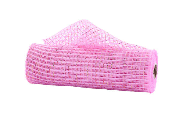 10"X10YD METALLIC/POLY MESH PINK/RED/GOLD