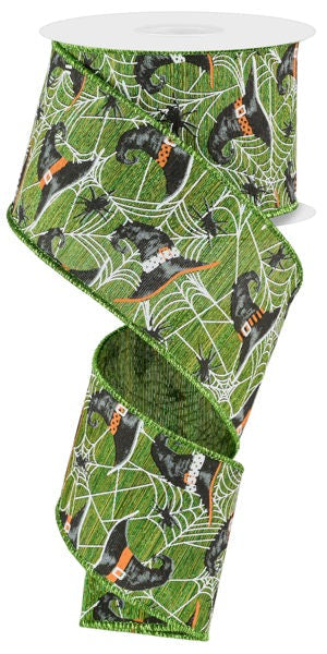 2.5"X10YD WITCH HATS AND SPIDERS MOSS/GREY/ORANGE