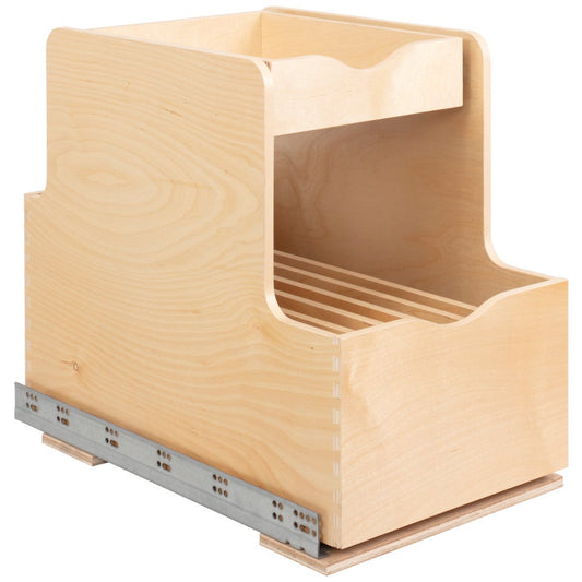 Wood Double Drawer Cookware Rollout