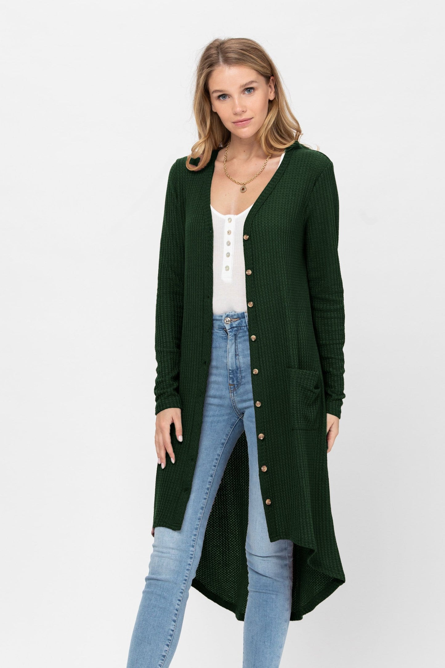 Long Sleeve Button Down Solid Color Knit Cardigans with Pockets | Apparel | Kitchen + Metal