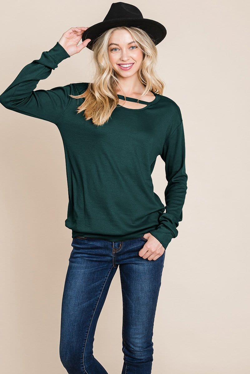 Cut out Knit Sweatshirts Tops | Apparel | Kitchen + Metal