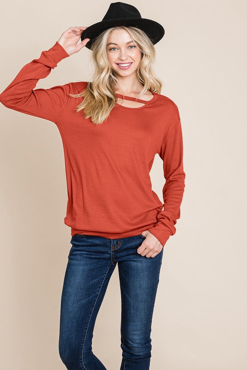 Cut out Knit Sweatshirts Tops | Apparel | Kitchen + Metal