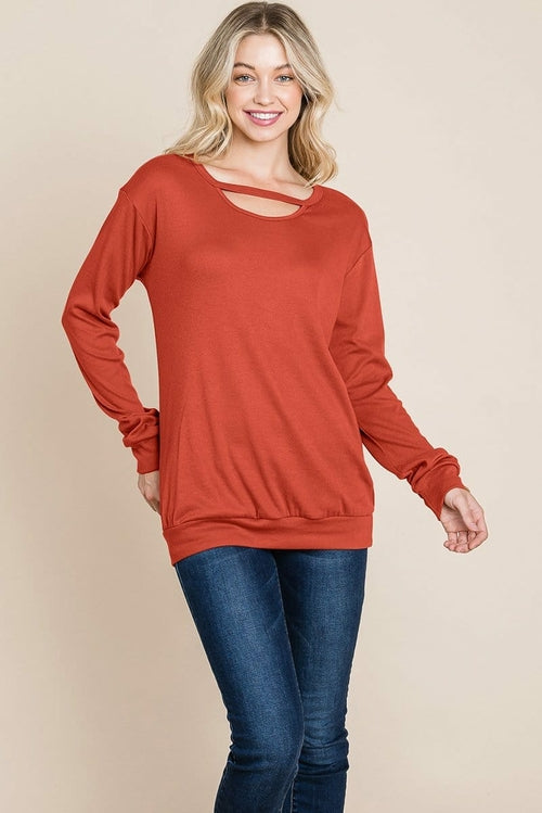 Cut out Knit Sweatshirts Tops | Apparel | Kitchen + Metal