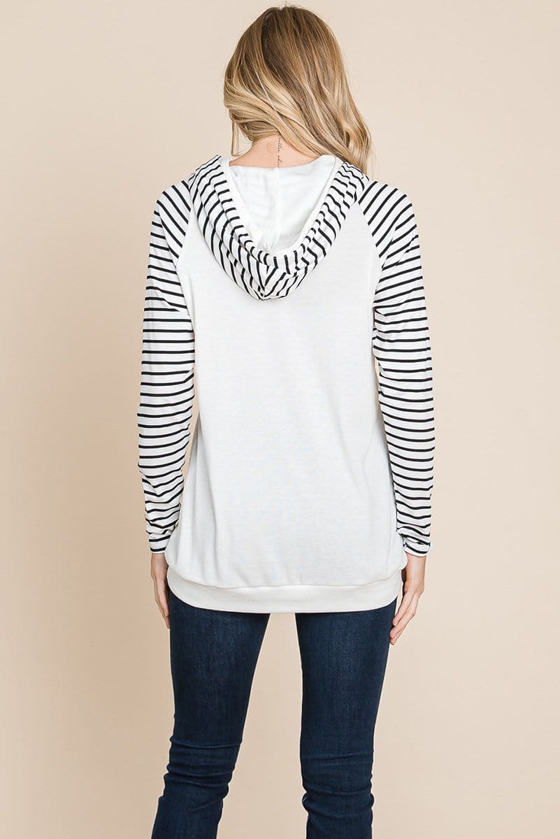 Color Block Striped Double Hoodie Sweatshirts | Apparel | Kitchen + Metal