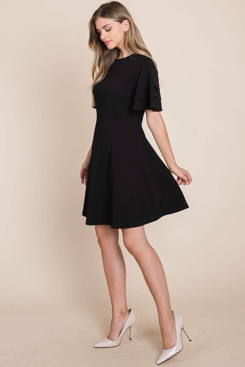 Flutter Layered Sleeve Ruffle Hem Sun Dress | Apparel | Kitchen + Metal