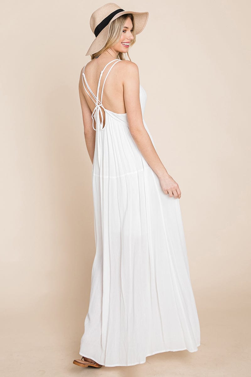 Beach Maxi Bridesmaid Dress with Criss Cross Back | Apparel | Kitchen + Metal