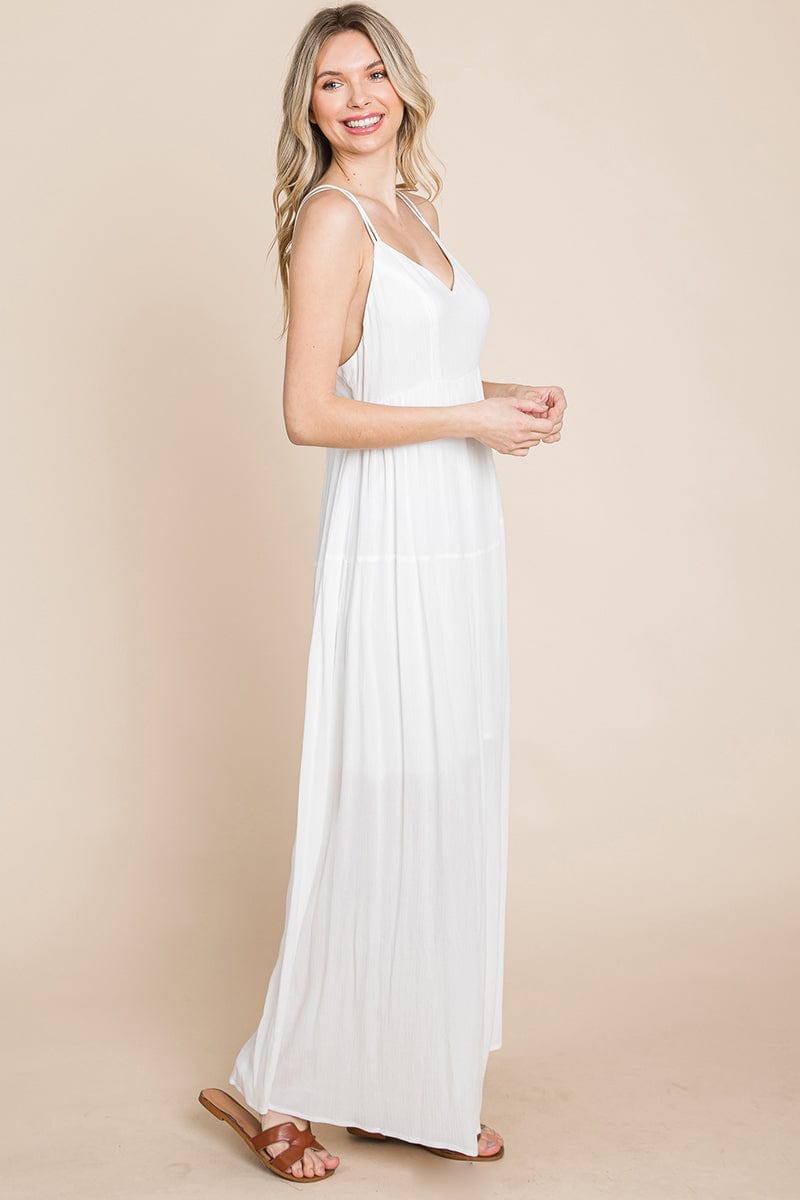 Beach Maxi Bridesmaid Dress with Criss Cross Back | Apparel | Kitchen + Metal