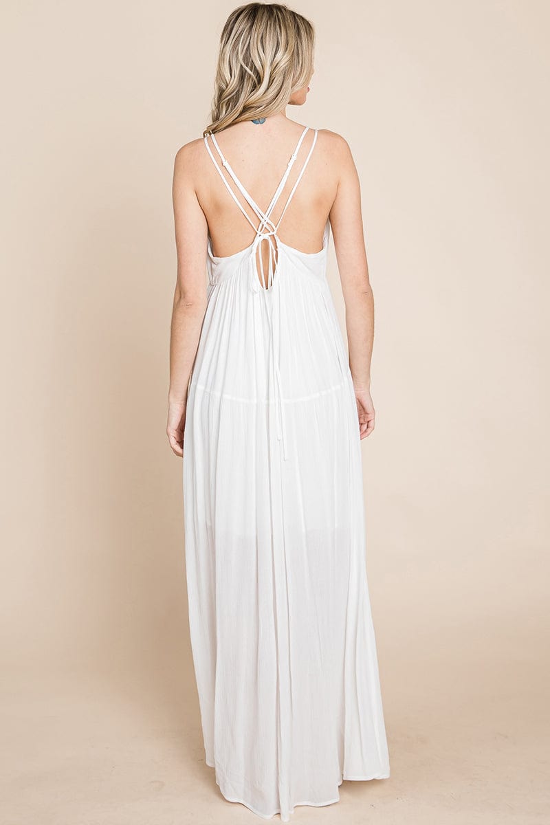Beach Maxi Bridesmaid Dress with Criss Cross Back | Apparel | Kitchen + Metal