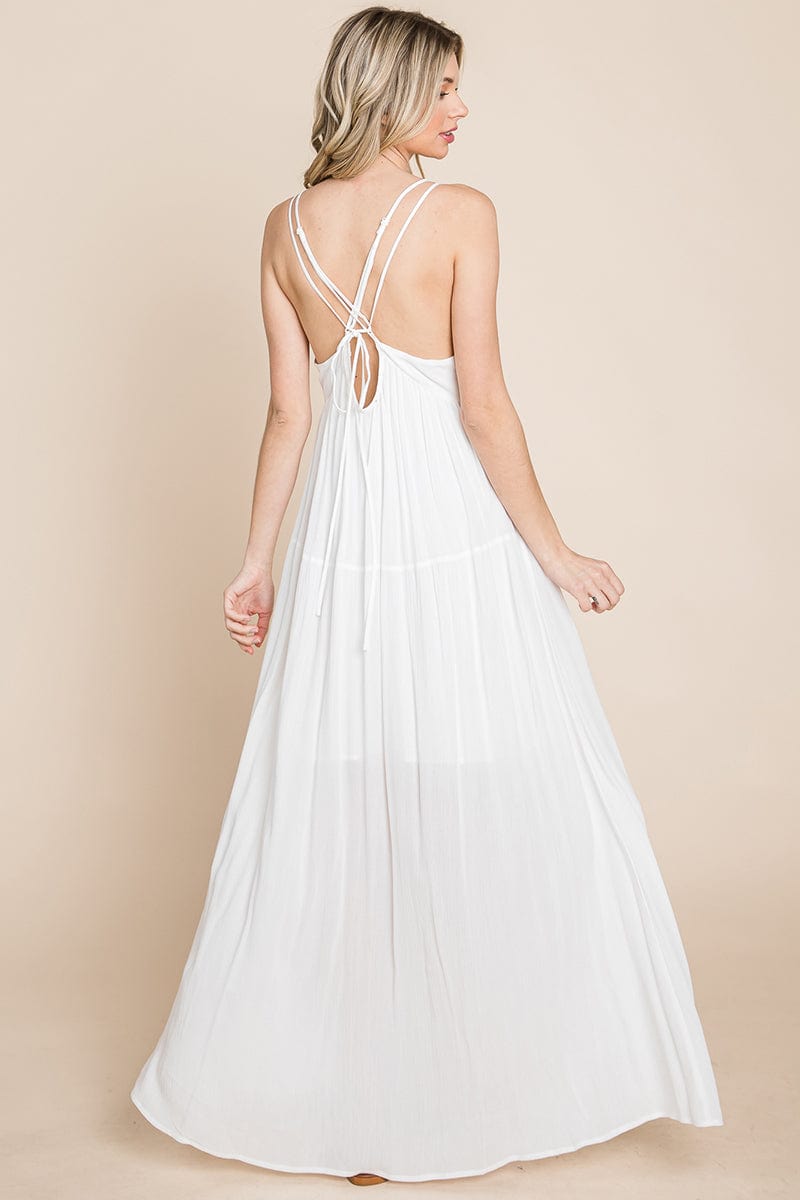 Beach Maxi Bridesmaid Dress with Criss Cross Back | Apparel | Kitchen + Metal