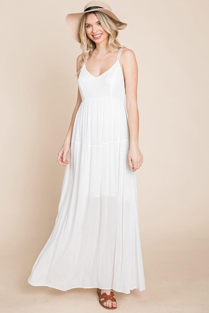Beach Maxi Bridesmaid Dress with Criss Cross Back | Apparel | Kitchen + Metal