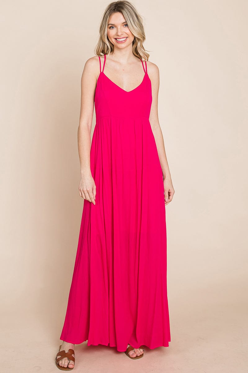 Beach Maxi Bridesmaid Dress with Criss Cross Back | Apparel | Kitchen + Metal