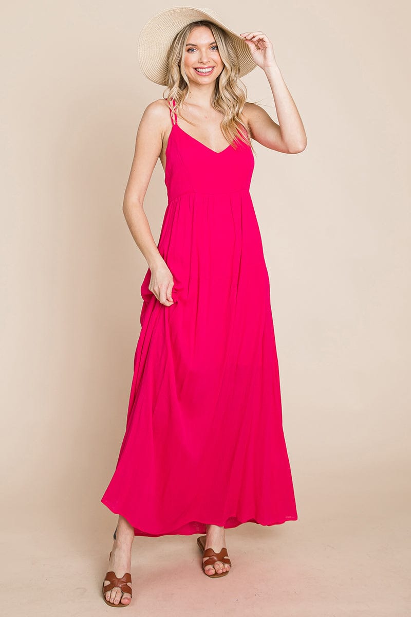Beach Maxi Bridesmaid Dress with Criss Cross Back | Apparel | Kitchen + Metal