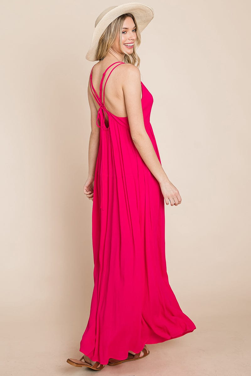 Beach Maxi Bridesmaid Dress with Criss Cross Back | Apparel | Kitchen + Metal