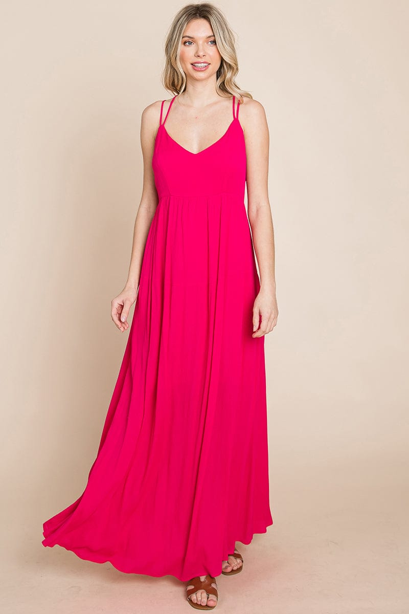 Beach Maxi Bridesmaid Dress with Criss Cross Back | Apparel | Kitchen + Metal
