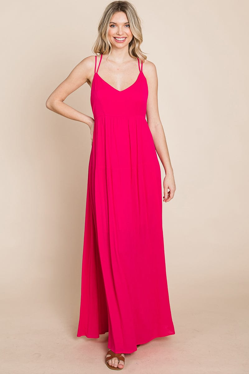 Beach Maxi Bridesmaid Dress with Criss Cross Back | Apparel | Kitchen + Metal