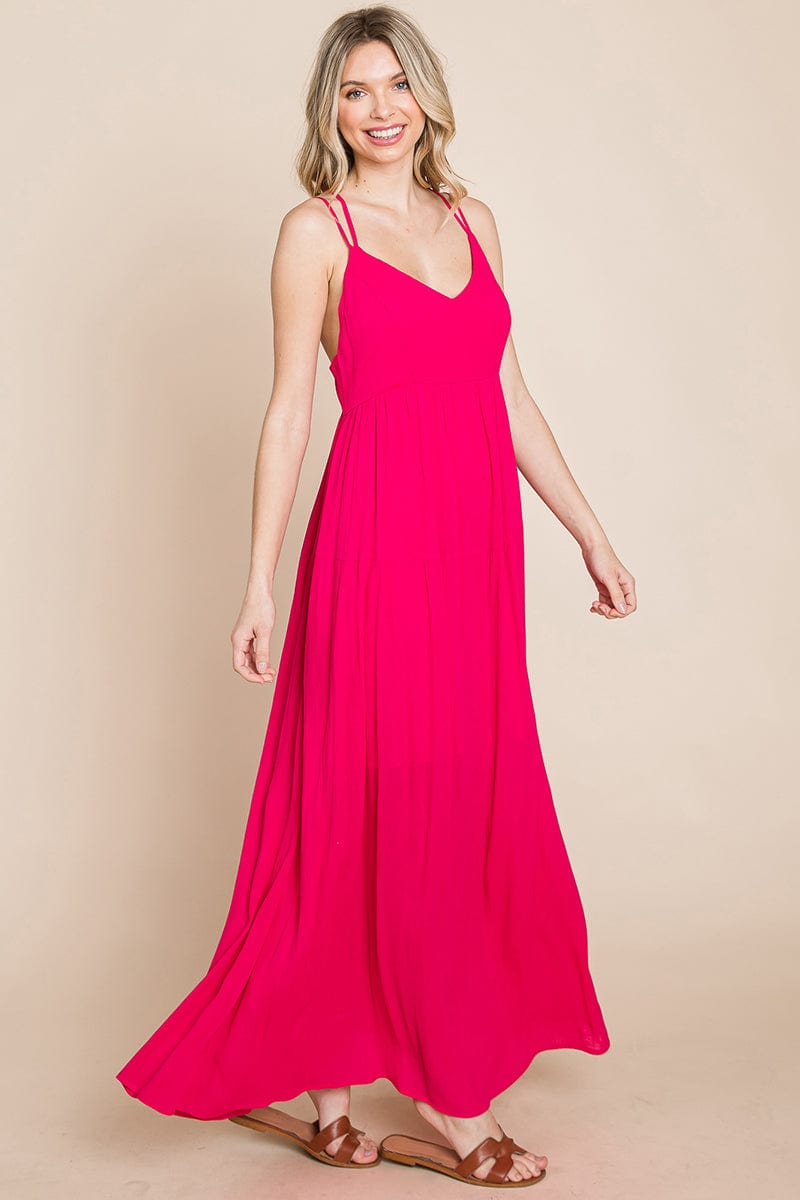 Beach Maxi Bridesmaid Dress with Criss Cross Back | Apparel | Kitchen + Metal