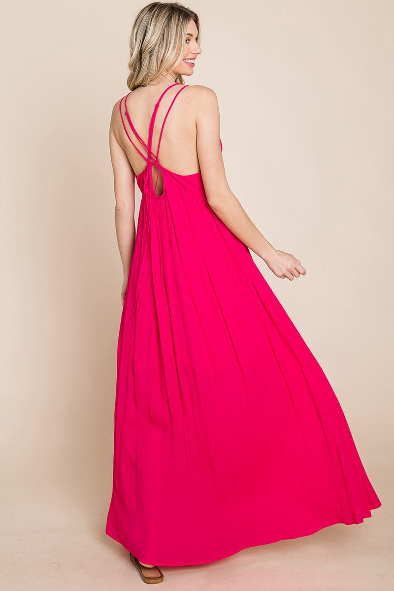 Beach Maxi Bridesmaid Dress with Criss Cross Back | Apparel | Kitchen + Metal