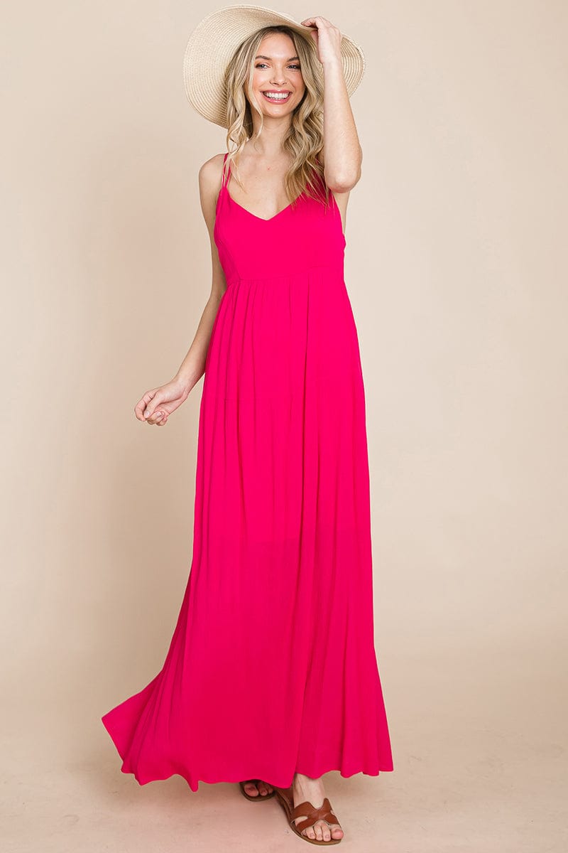 Beach Maxi Bridesmaid Dress with Criss Cross Back | Apparel | Kitchen + Metal