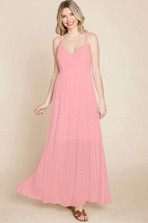 Beach Maxi Bridesmaid Dress with Criss Cross Back | Apparel | Kitchen + Metal