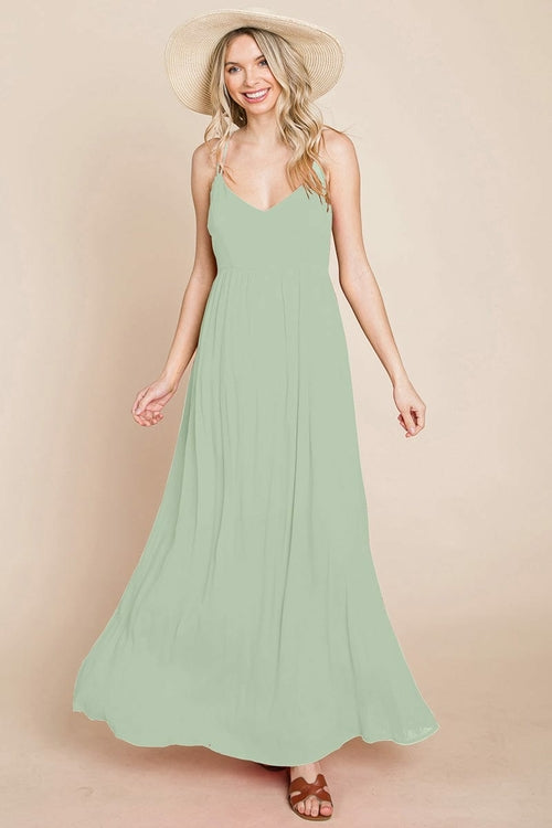 Beach Maxi Bridesmaid Dress with Criss Cross Back | Apparel | Kitchen + Metal
