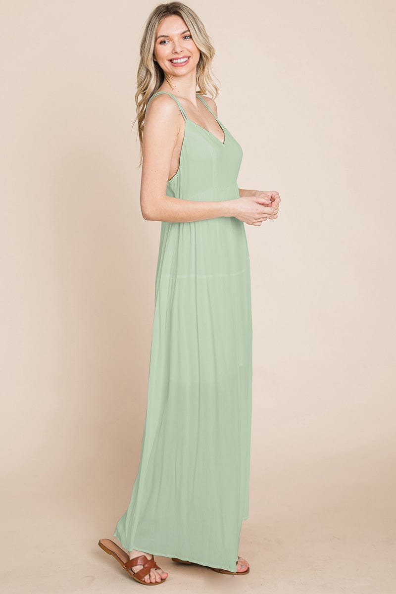 Beach Maxi Bridesmaid Dress with Criss Cross Back | Apparel | Kitchen + Metal