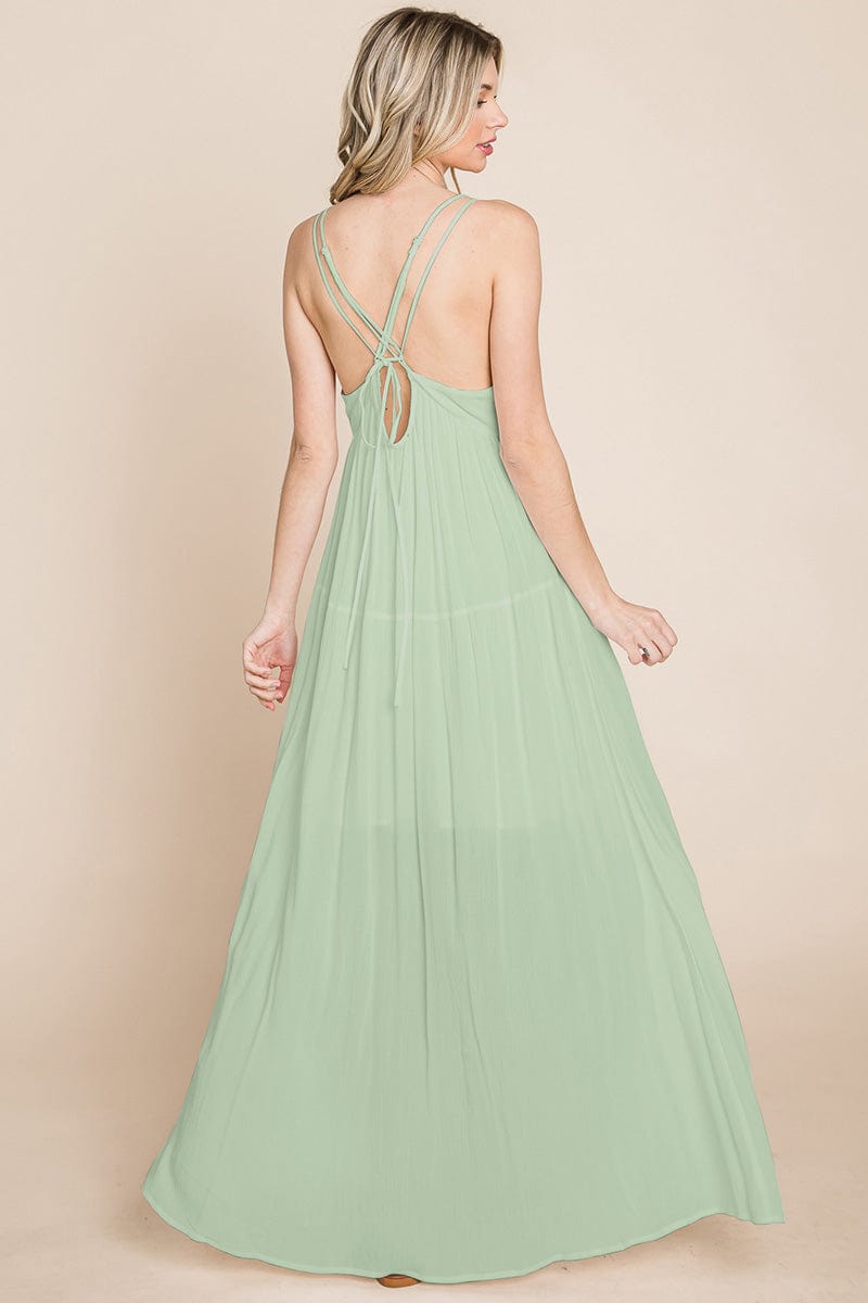 Beach Maxi Bridesmaid Dress with Criss Cross Back | Apparel | Kitchen + Metal