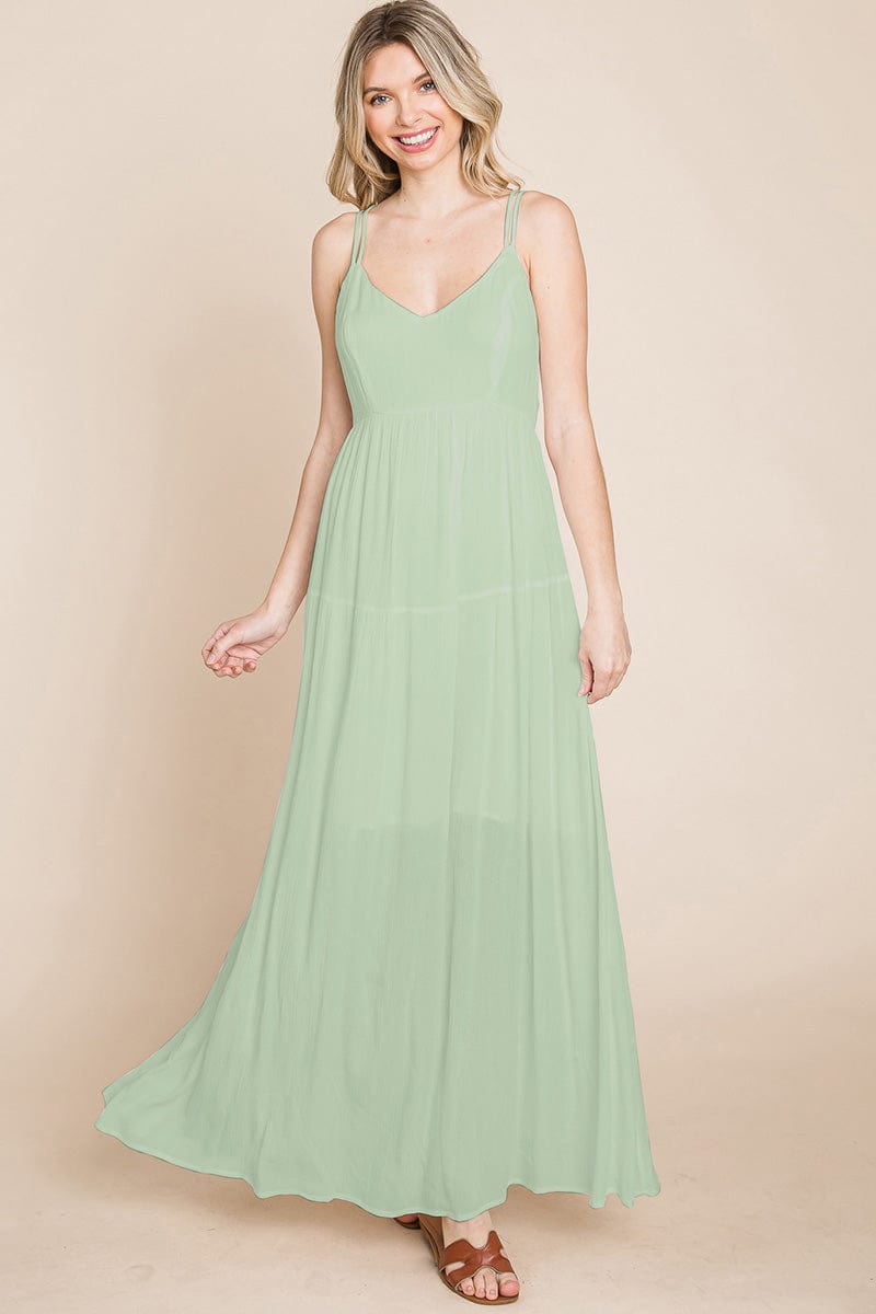 Beach Maxi Bridesmaid Dress with Criss Cross Back | Apparel | Kitchen + Metal