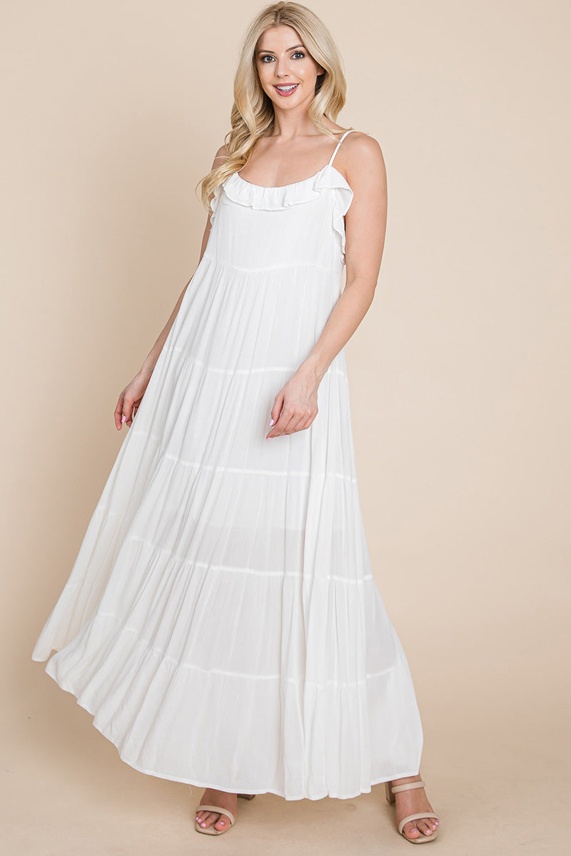 Tiered Tie Strap Cami Maxi Dress | Apparel | Kitchen + Metal