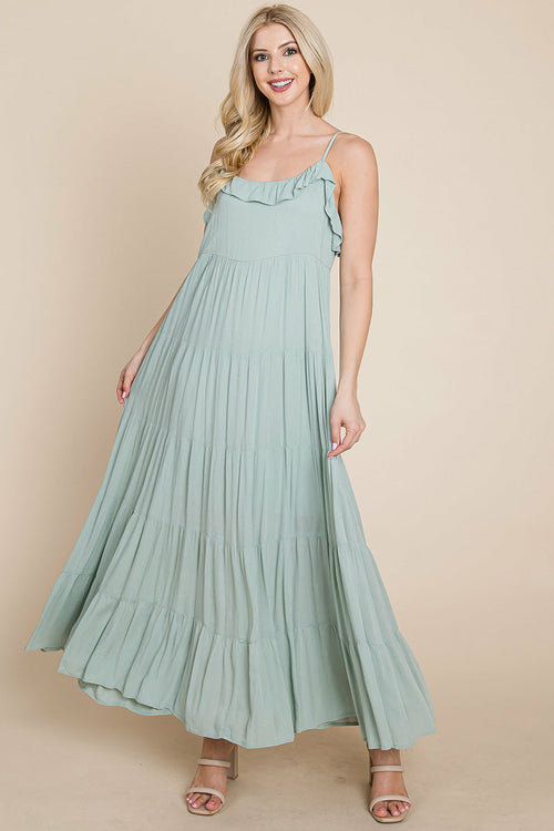 Tiered Tie Strap Cami Maxi Dress | Apparel | Kitchen + Metal