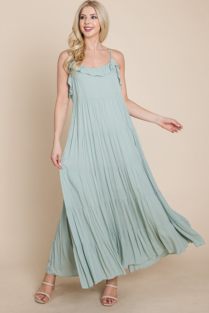 Tiered Tie Strap Cami Maxi Dress | Apparel | Kitchen + Metal