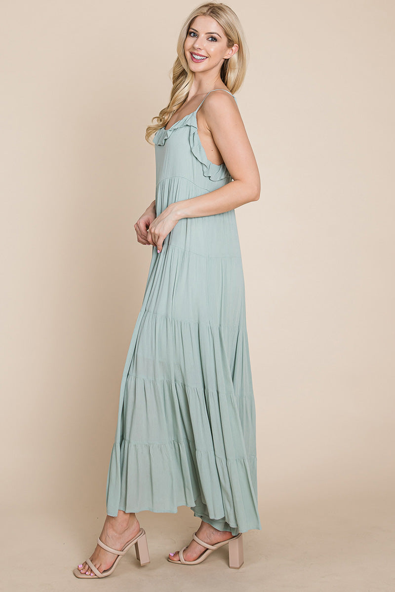 Tiered Tie Strap Cami Maxi Dress | Apparel | Kitchen + Metal