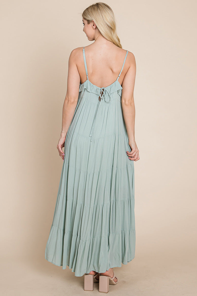 Tiered Tie Strap Cami Maxi Dress | Apparel | Kitchen + Metal