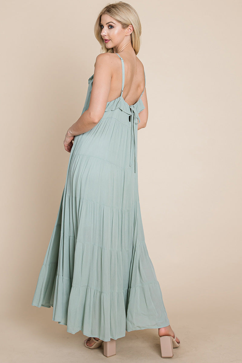 Tiered Tie Strap Cami Maxi Dress | Apparel | Kitchen + Metal
