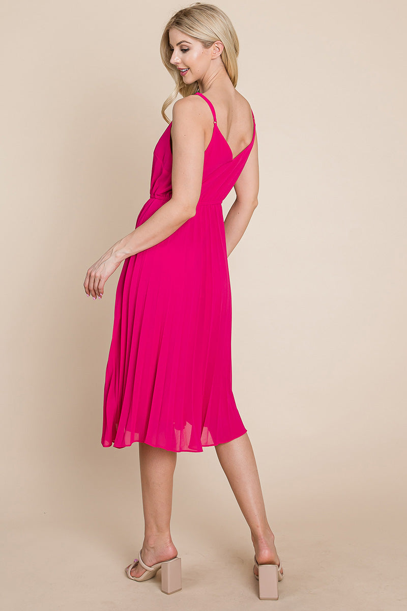 V Neck Pleated Midi Sundress | Apparel | Kitchen + Metal