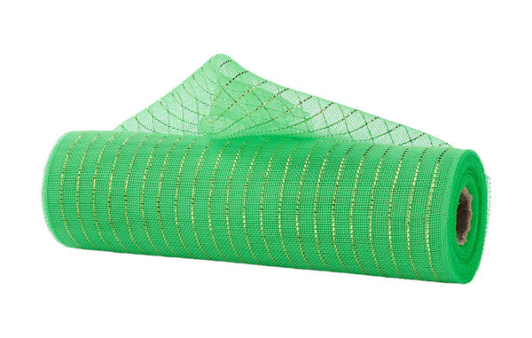10.25"X10YD FINE WEAVE METALLIC MESH LIME GREEN W/LIME FOIL